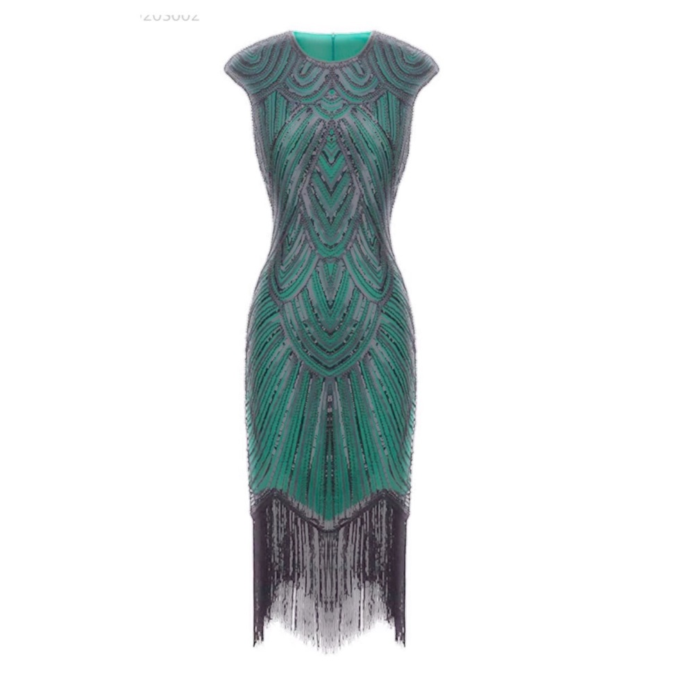 NWOT Sequin Embellished Flapper Dress